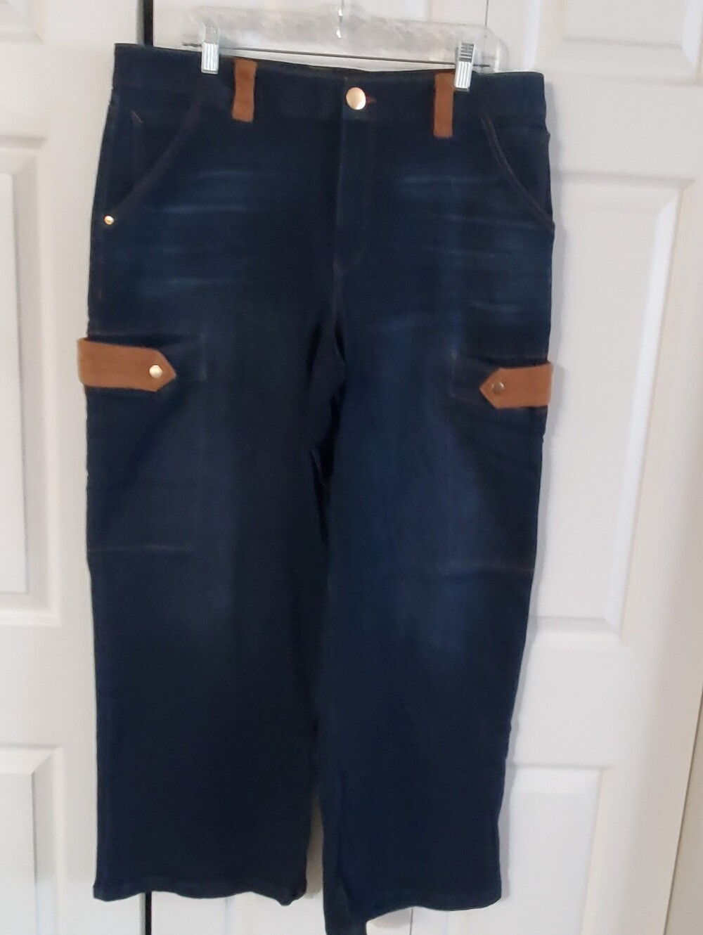 DEMOCRACY AB SOLOUTIONS SKYRISE CORDUROY CONTRAST WIDE LEGS SZ 16. - Picture 2 of 10